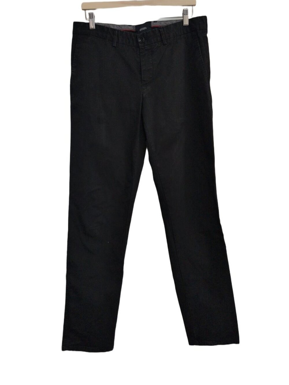 Vintage Ferrari Chino Trousers Mens 36 Waist Black Cotton Stretch Italy Luxury